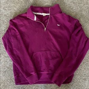 Pink quarterzip sweatshirt